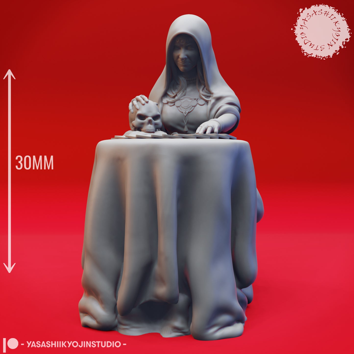 Fortune Teller - Seated - Tabletop Miniature (Pre-Supported STL)