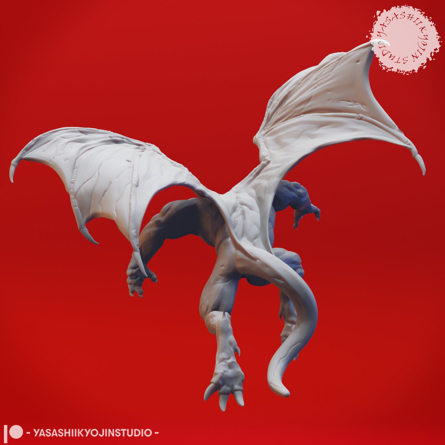 Gargoyle - Flying - 3D Printed Mini for Tabletop Gaming, Dungeons and Dragons, Pathfinder, Kings of War and other RPG's