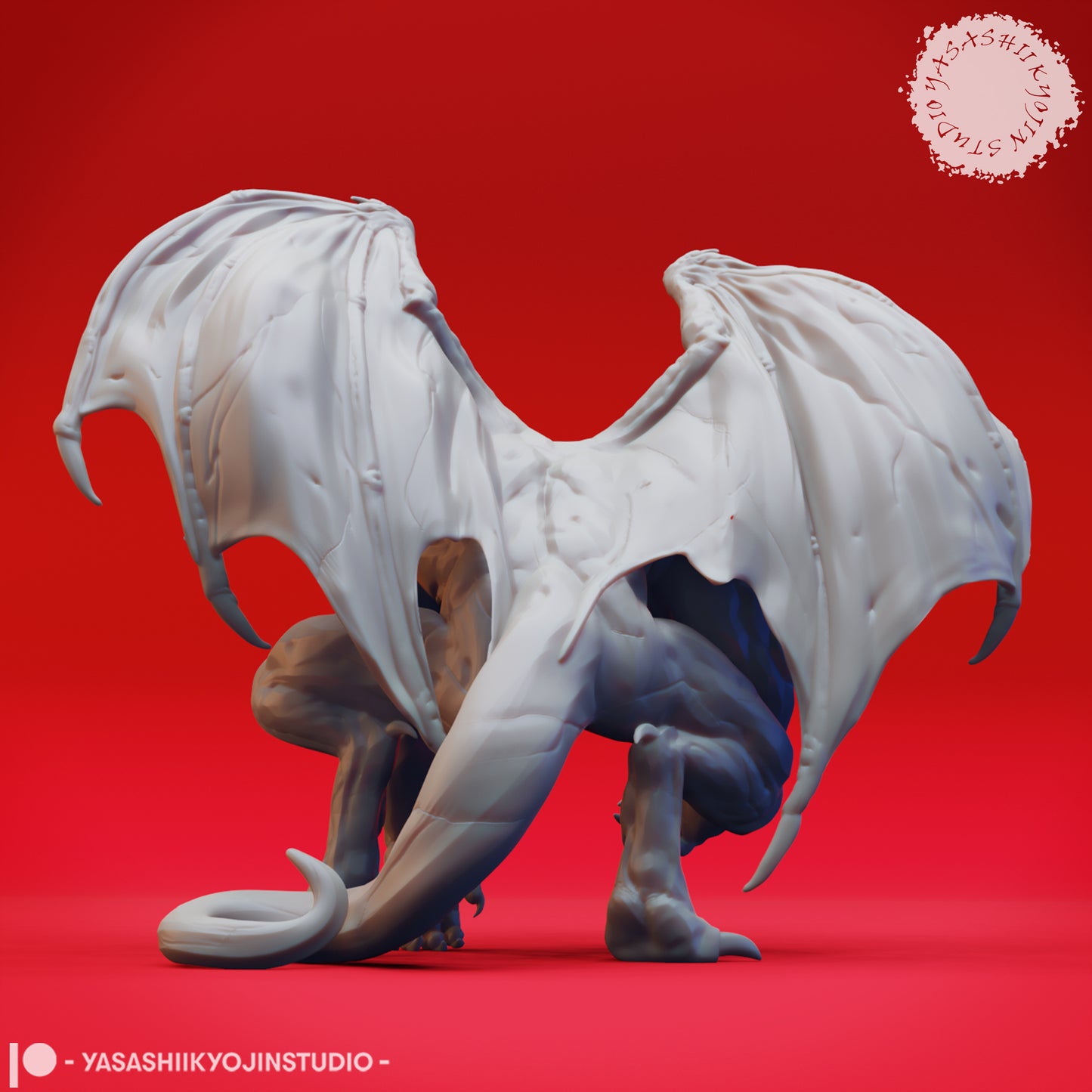 Gargoyle - Perched - Active - 3D Printed Mini for Tabletop Gaming, Dungeons and Dragons, Pathfinder, Kings of War and other RPG's