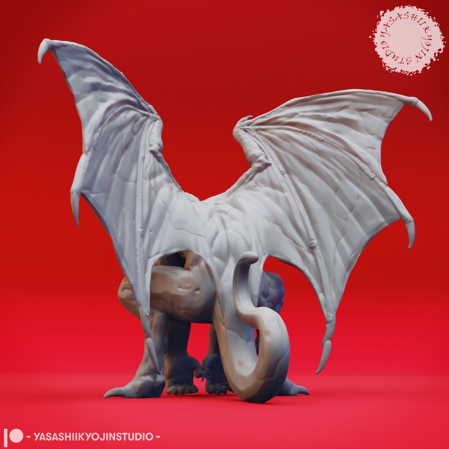 Gargoyle - Perched - Inactive - 3D Printed Mini for Tabletop Gaming, Dungeons and Dragons, Pathfinder, Kings of War and other RPG's
