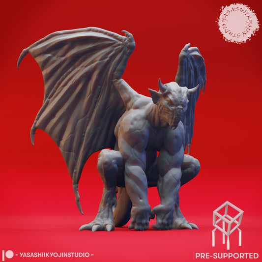 Gargoyle - Perched - Inactive - Tabletop Miniature (Pre-Supported)