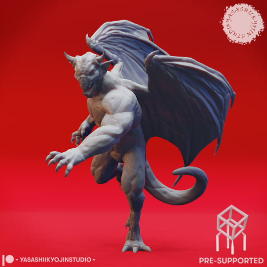 Gargoyle - Charging - Tabletop Miniature (Pre-Supported)