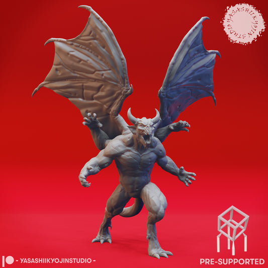 Gargoyle - Four Armed - Tabletop Miniature (Pre-Supported)