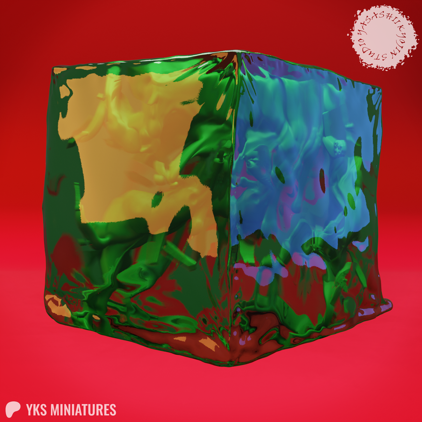 Gelatinous Cube - 3D Printed Mini for Tabletop Gaming, Dungeons and Dragons, Pathfinder, Kings of War and other RPG's