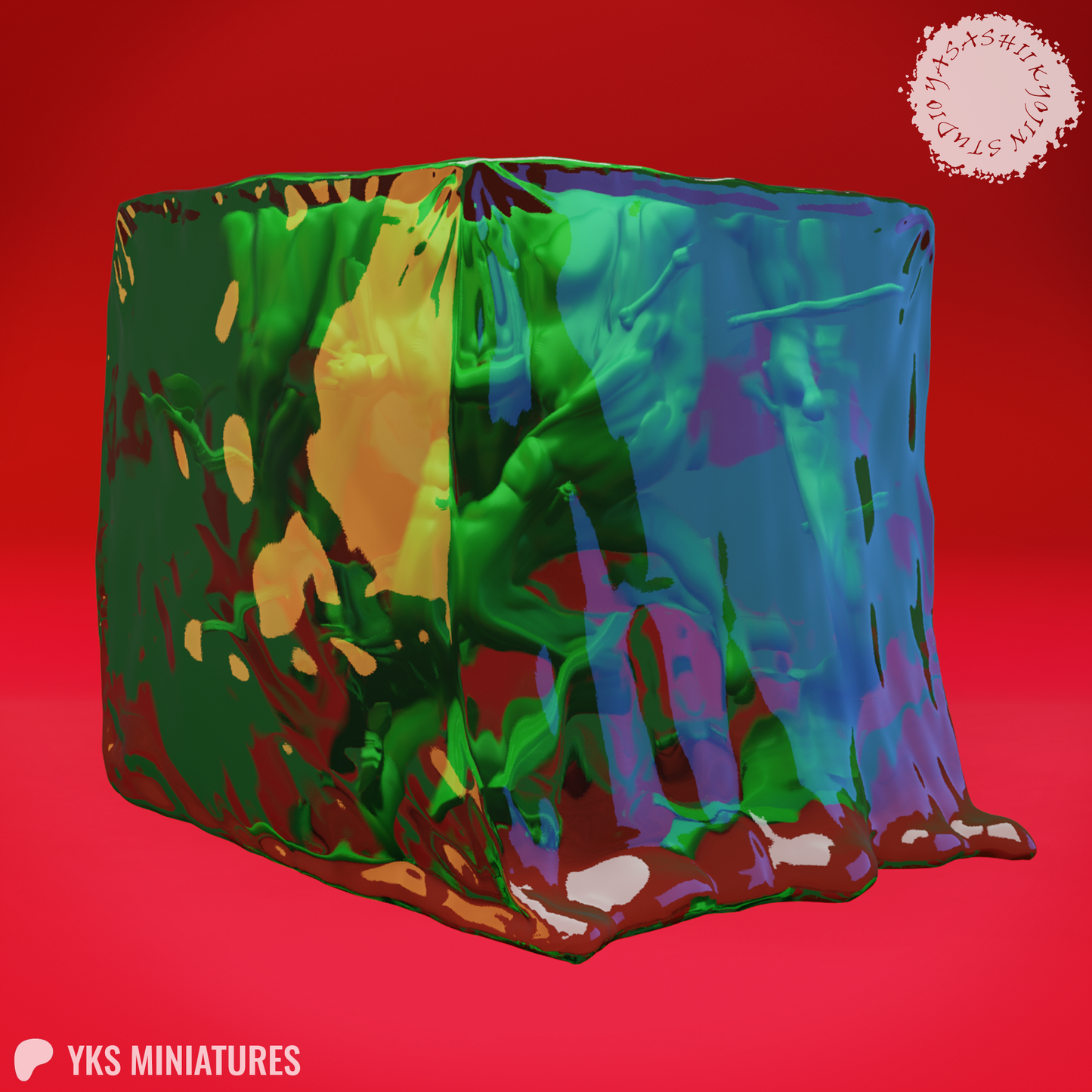 Gelatinous Cube - 3D Printed Mini for Tabletop Gaming, Dungeons and Dragons, Pathfinder, Kings of War and other RPG's