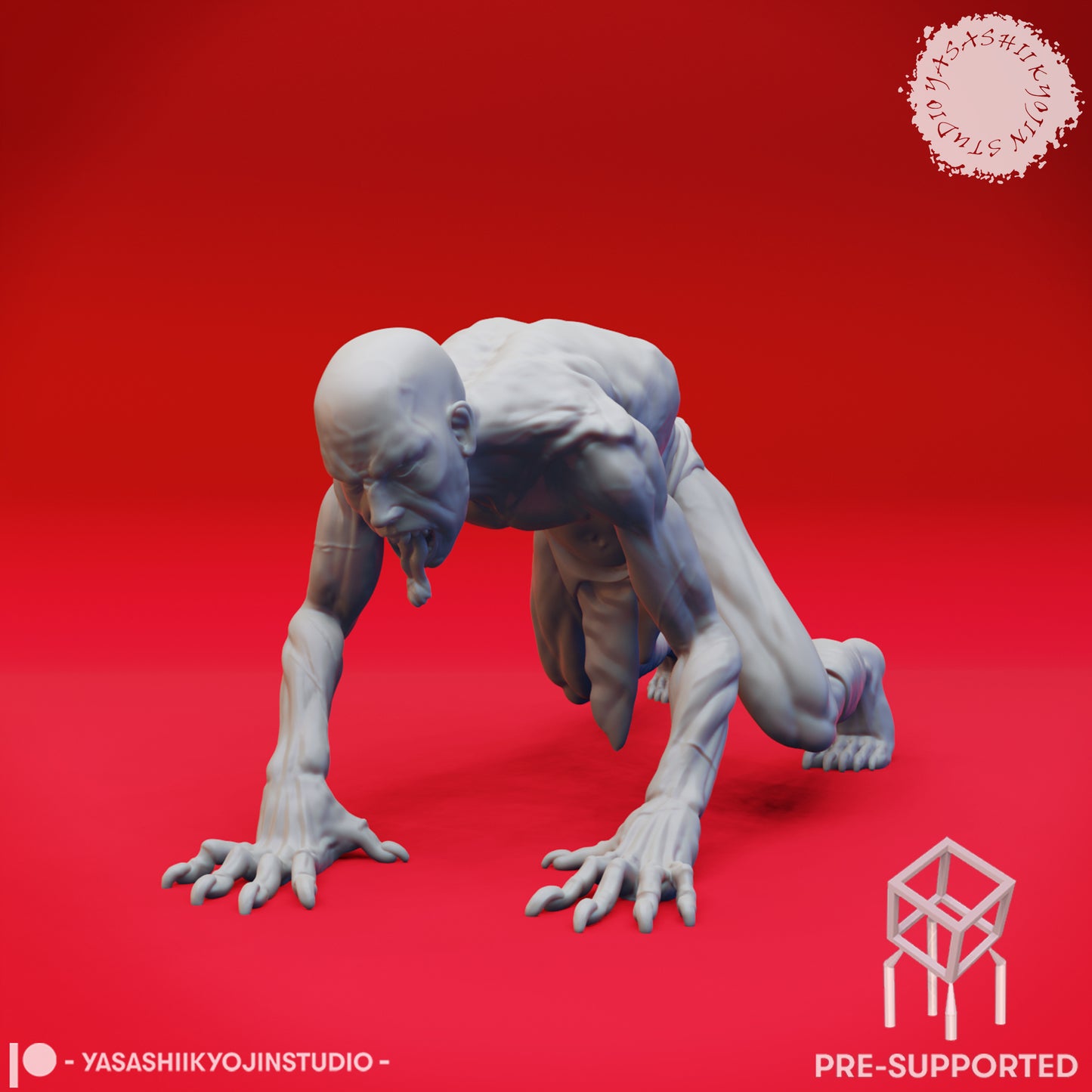 Ghoul - Crawling - Tabletop Miniatures (Pre-Supported)