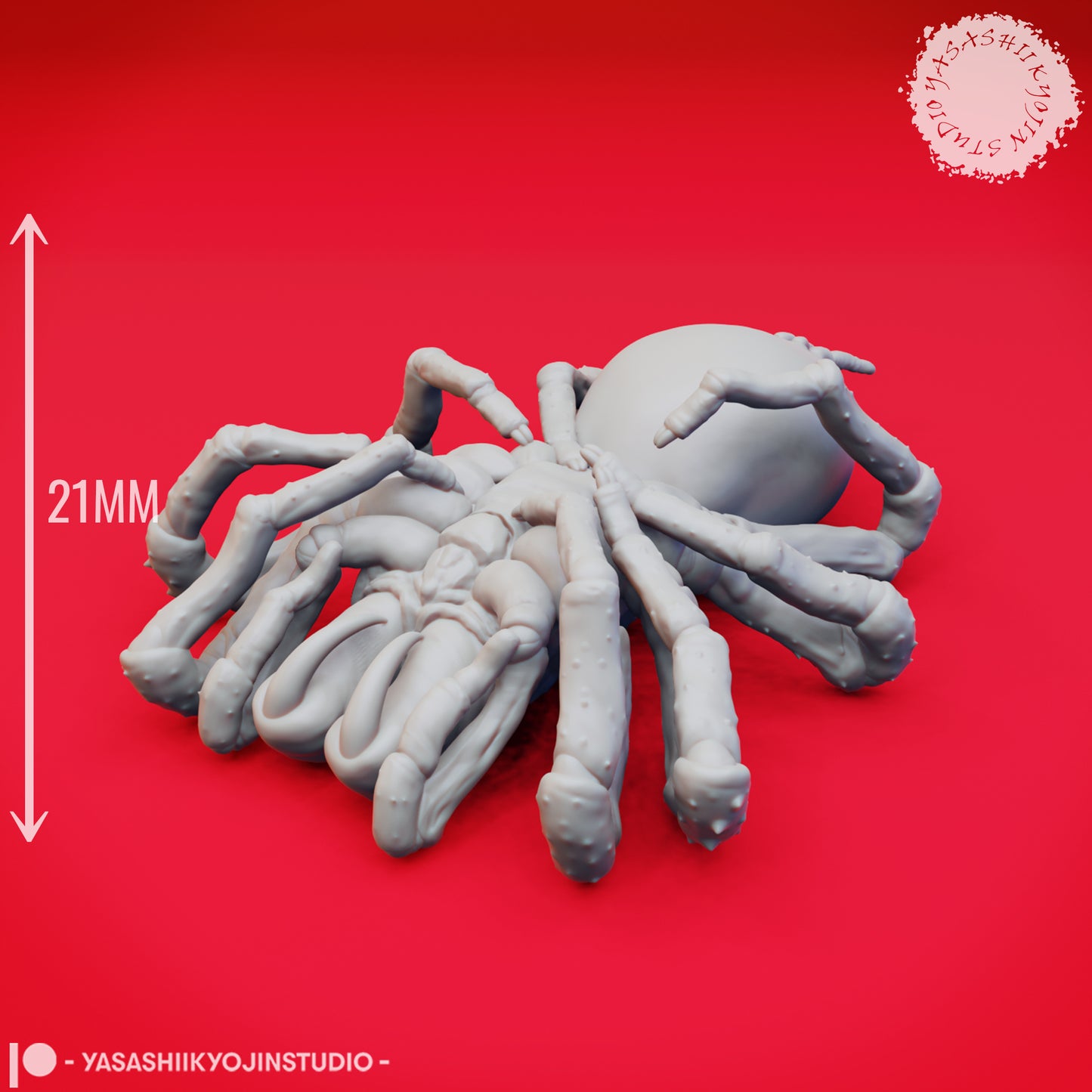 Giant Spider - Defeated - Tabletop Miniature (Pre-Supported STL)