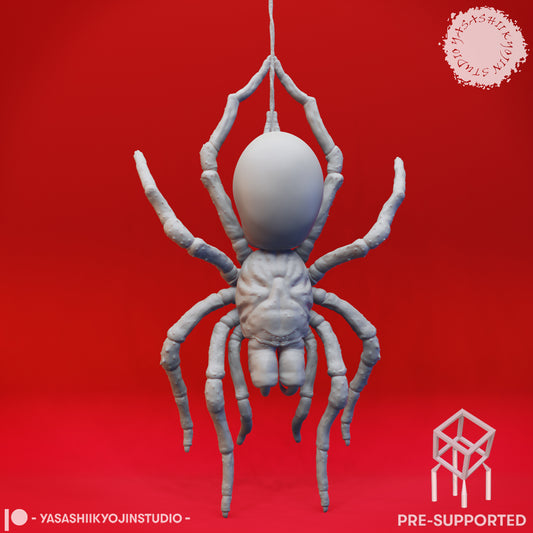 Giant Spider - Hanging - Tabletop Miniature (Pre-Supported STL)