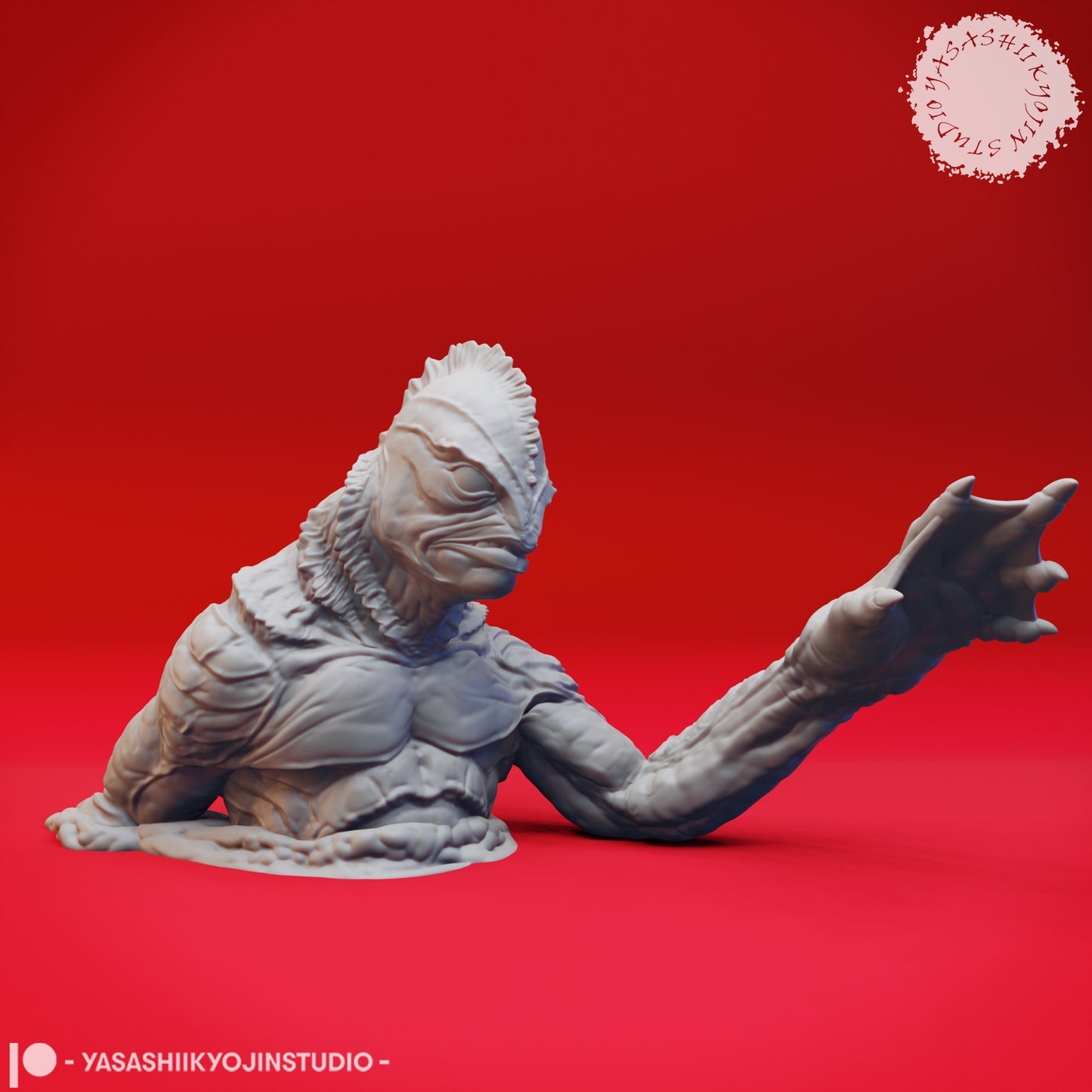 Gill-man - Emerging - 3D Printed Mini for Tabletop Gaming, Dungeons and Dragons, Pathfinder, Kings of War and other RPG's