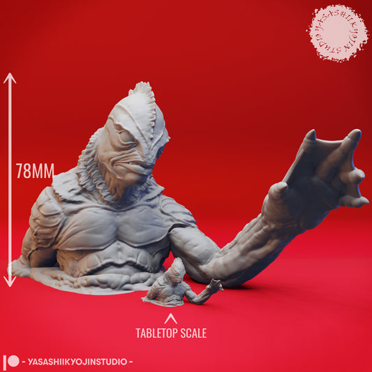 Gill-man - Bust - 3D Printed Bust for Tabletop Gaming, Dungeons and Dragons, Pathfinder, Kings of War and other RPG's