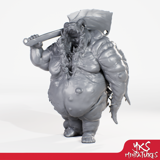 Gluttony Demon - 3D Printed Mini for Tabletop Gaming, Dungeons and Dragons, Pathfinder, Kings of War and other RPG's