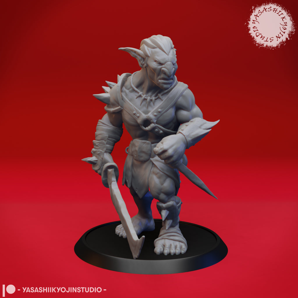 Goblin - Sword - 3D Printed Mini for Tabletop Gaming, Dungeons and Dragons, Pathfinder, Kings of War and other RPG's