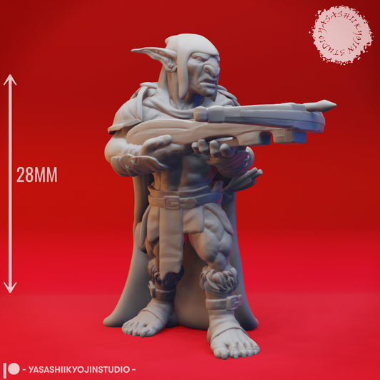 Goblin - Crossbow - 3D Printed Mini for Tabletop Gaming, Dungeons and Dragons, Pathfinder, Kings of War and other RPG's