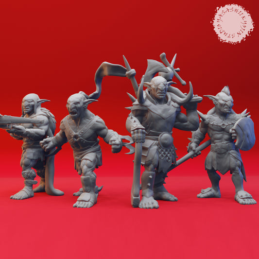 Goblin Warband - Bundle - 3D Printed Minis for Tabletop Gaming, Dungeons and Dragons, Pathfinder, Kings of War and other RPG's