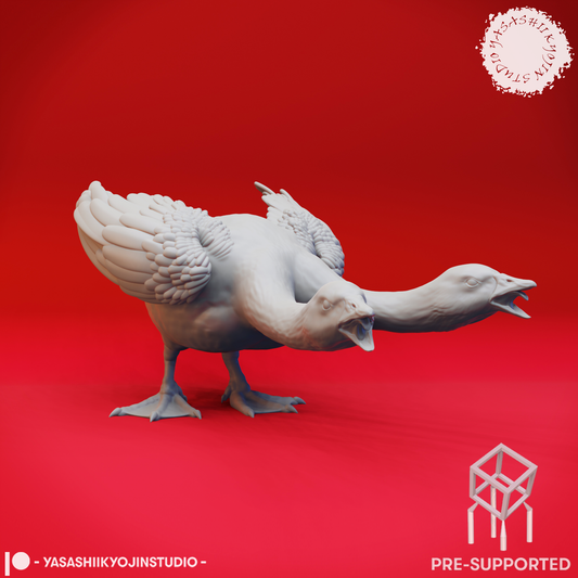 Goose Hydra - 2 Headed - Tabletop Miniature (Pre-Supported STL)