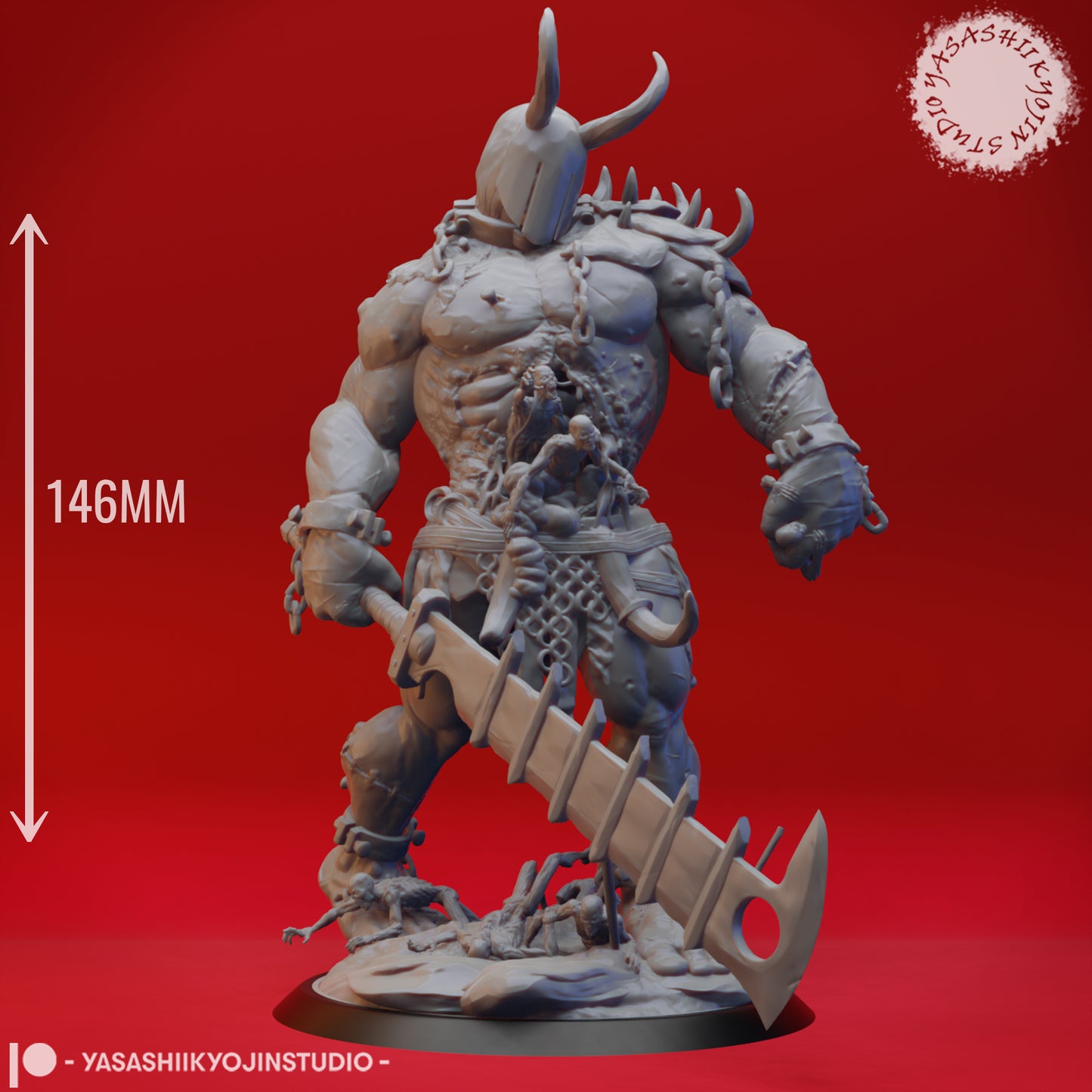 Grave Titan - 3D Printed Mini for Tabletop Gaming, Dungeons and Dragons, Pathfinder, Kings of War and other RPG's