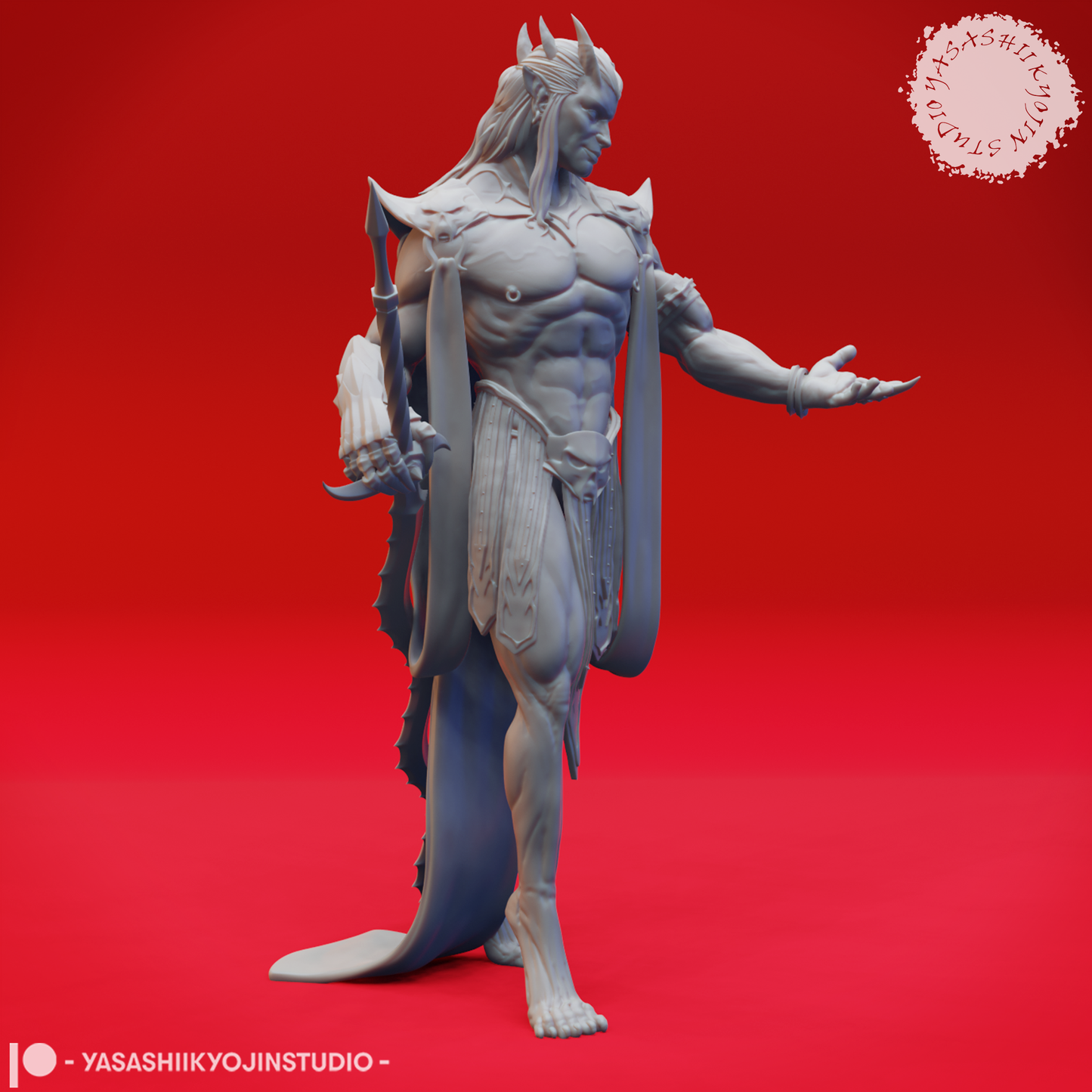 Graz'zt - Demon Prince of Pleasure - 3D Printed Mini for Tabletop Gaming, Dungeons and Dragons, Pathfinder, Kings of War and other RPG's