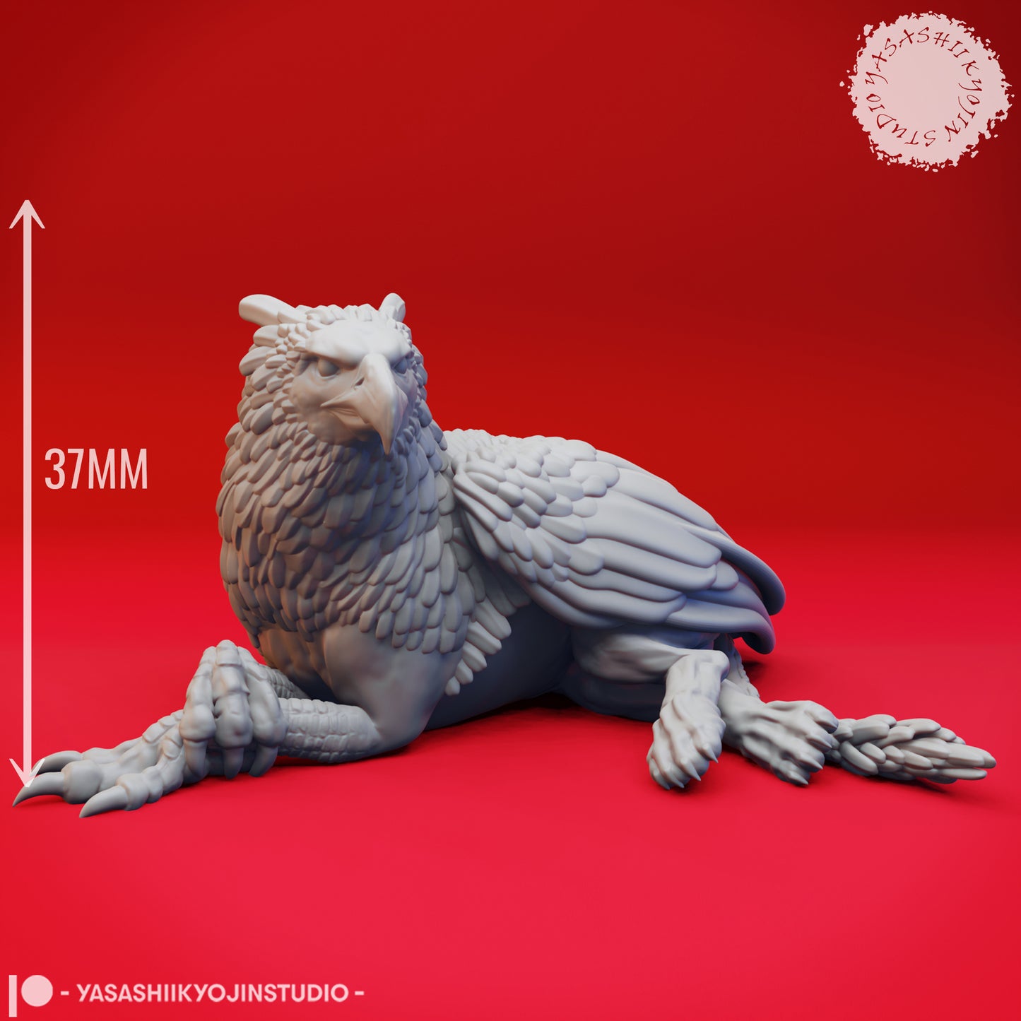 Griffin - Laying - Tabletop Miniature (Pre-Supported STL)