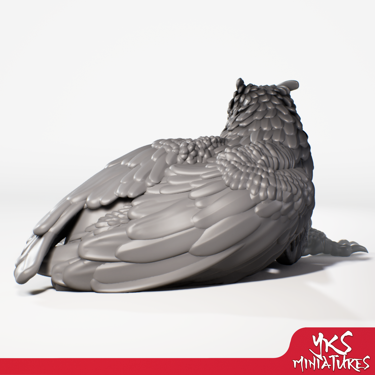 Griffin - Laying - 3D Printed Mini for Tabletop Gaming, Dungeons and Dragons, Pathfinder, Kings of War and other RPG's