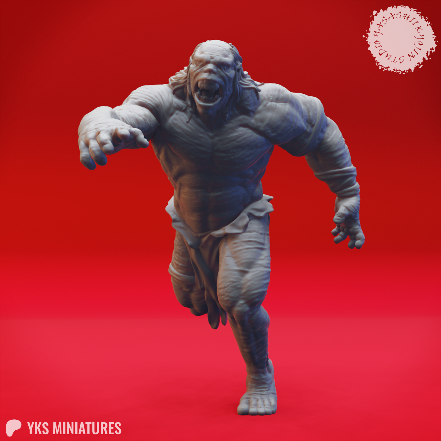 Grimlock - Running - 3D Printed Mini for Tabletop Gaming, Dungeons and Dragons, Pathfinder, Kings of War and other RPG's