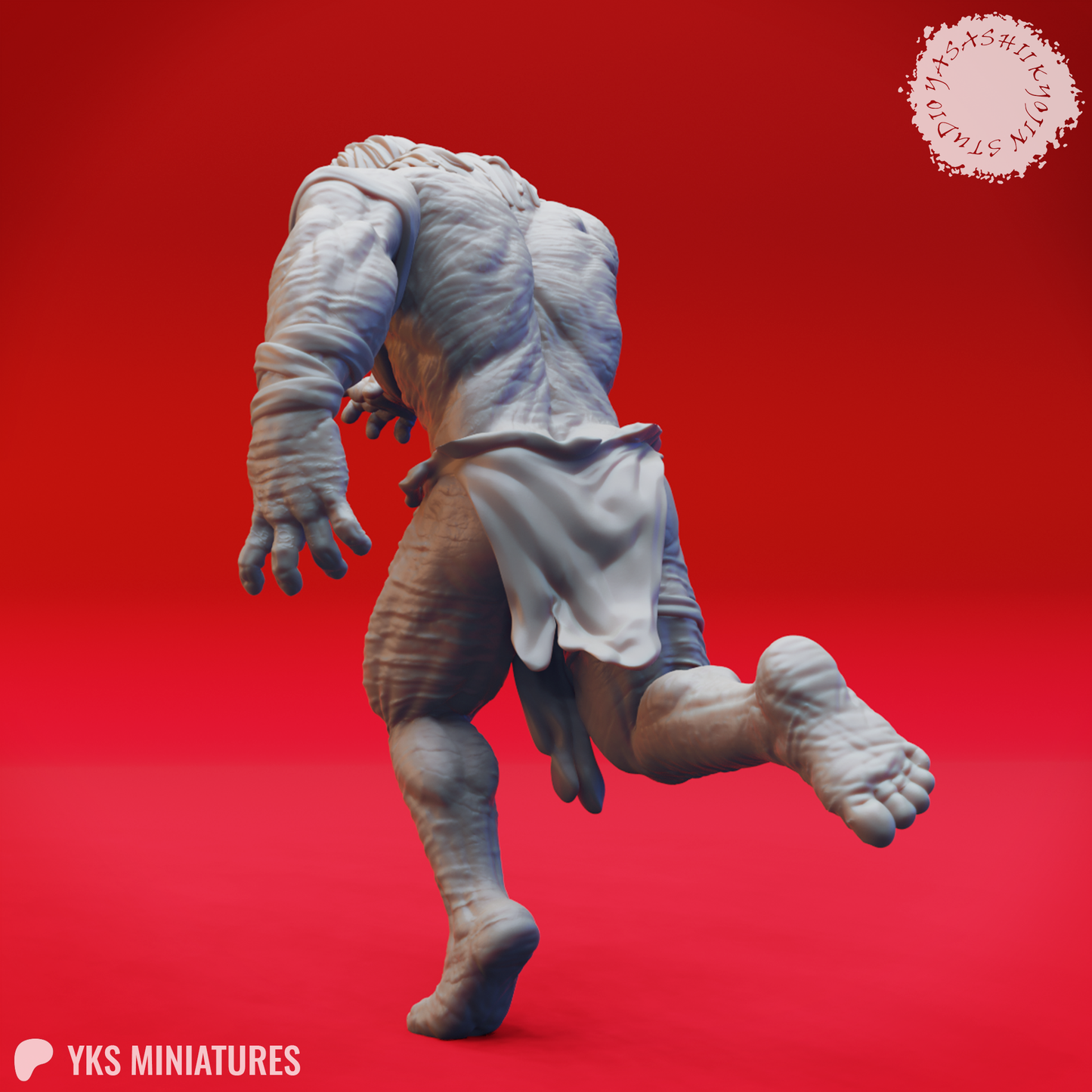 Grimlock - Running - 3D Printed Mini for Tabletop Gaming, Dungeons and Dragons, Pathfinder, Kings of War and other RPG's