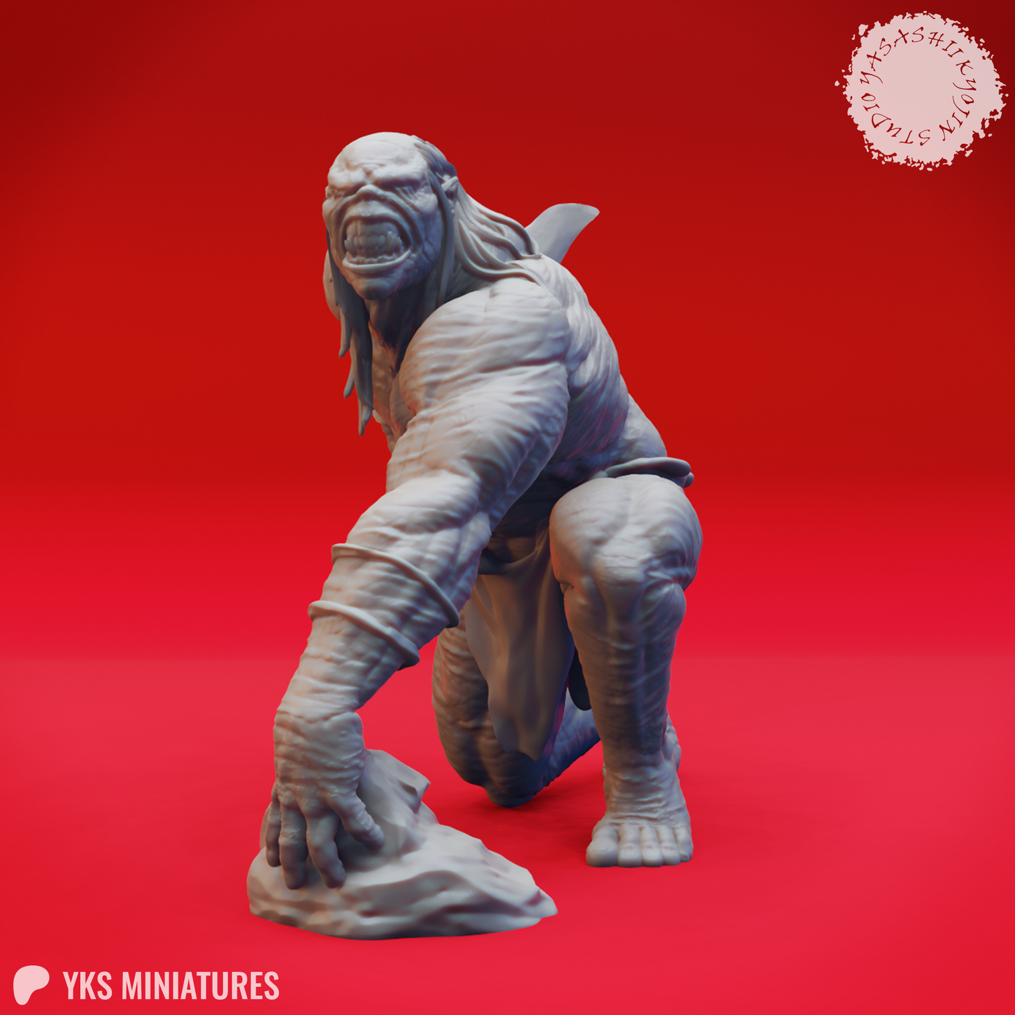 Grimlock - Bone Dagger - 3D Printed Mini for Tabletop Gaming, Dungeons and Dragons, Pathfinder, Kings of War and other RPG's