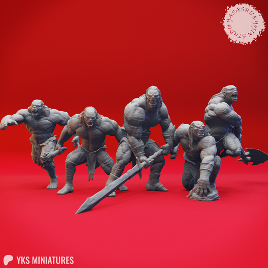 Grimlock Warband - Bundle - 3D Printed Minis for Tabletop Gaming, Dungeons and Dragons, Pathfinder, Kings of War and other RPG's