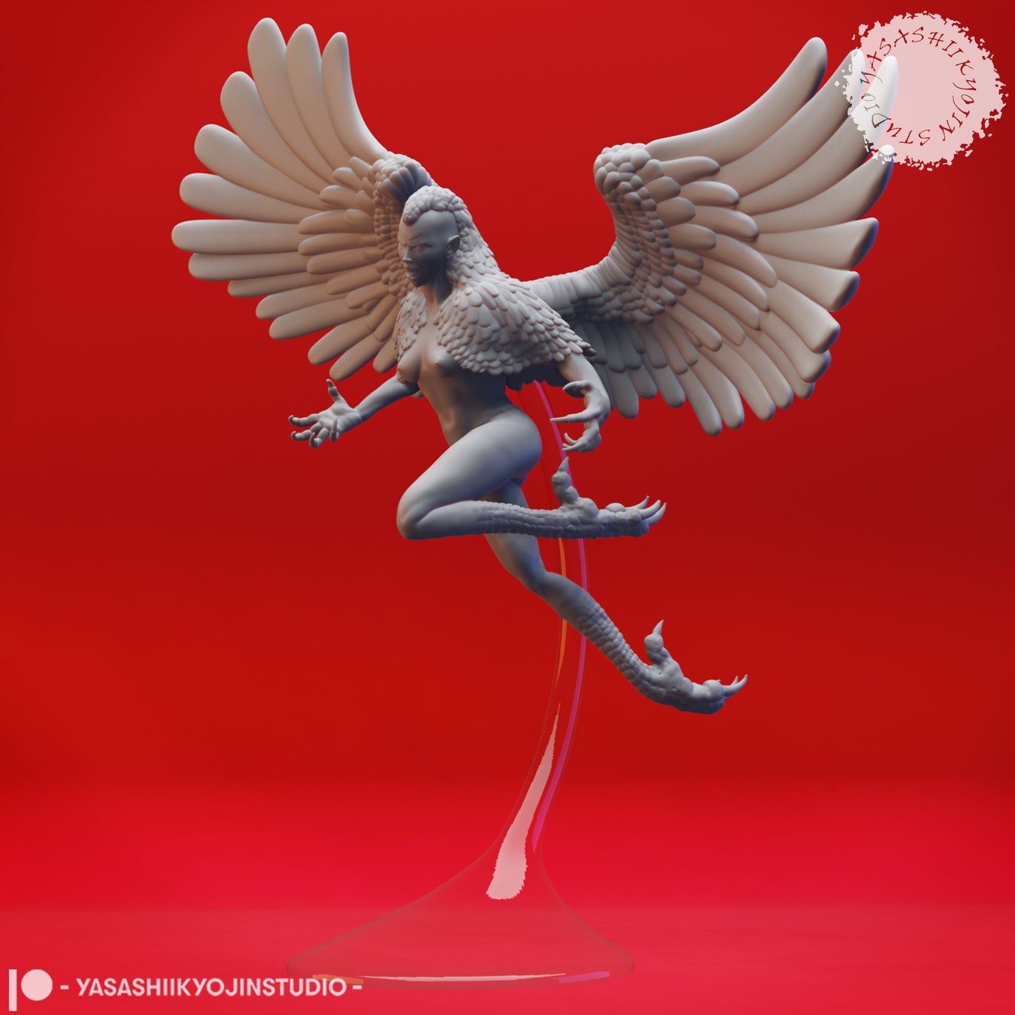 Harpy - Flying - Tabletop MIniature (Pre-Supported STL)