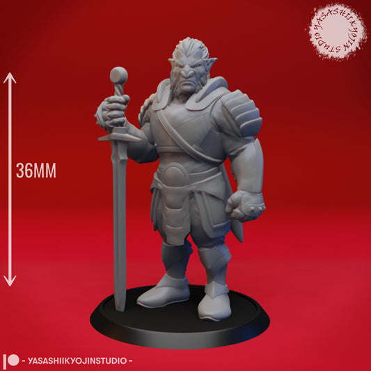 Hobgoblin - Guard - 3D Printed Mini for Tabletop Gaming, Dungeons and Dragons, Pathfinder, Kings of War and other RPG's