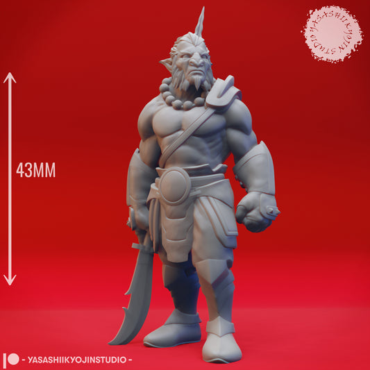 Hobgoblin - Halberd - 3D Printed Mini for Tabletop Gaming, Dungeons and Dragons, Pathfinder, Kings of War and other RPG's