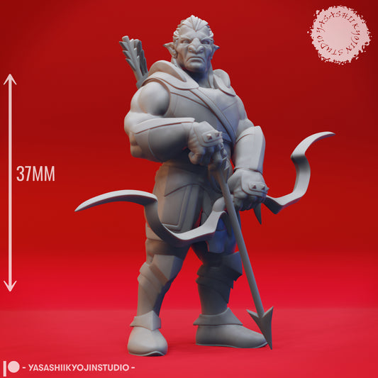 Hobgoblin - Archer - 3D Printed Mini for Tabletop Gaming, Dungeons and Dragons, Pathfinder, Kings of War and other RPG's