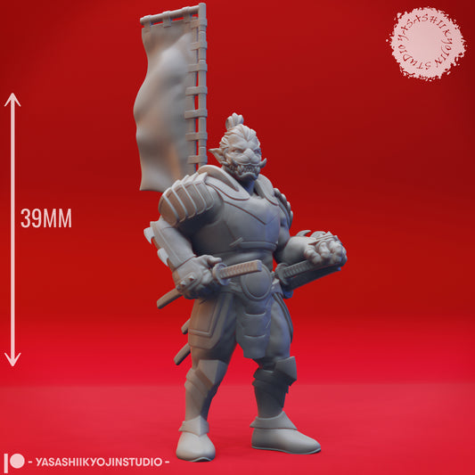 Hobgoblin - Captain - 3D Printed Mini for Tabletop Gaming, Dungeons and Dragons, Pathfinder, Kings of War and other RPG's