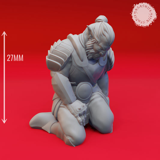 Hobgoblin - Defeated- 3D Printed Mini for Tabletop Gaming, Dungeons and Dragons, Pathfinder, Kings of War and other RPG's