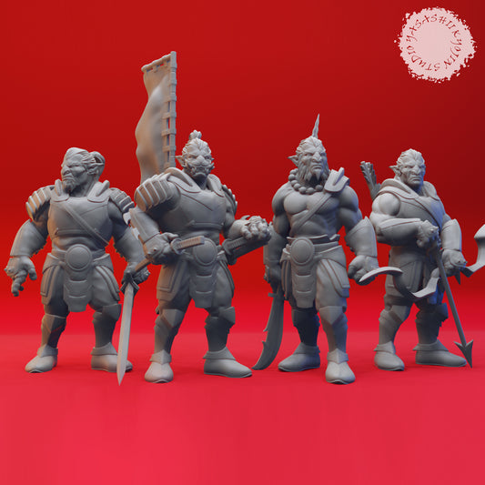 Hobgoblin Warband - Bundle - 3D Printed Minis for Tabletop Gaming, Dungeons and Dragons, Pathfinder, Kings of War and other RPG's