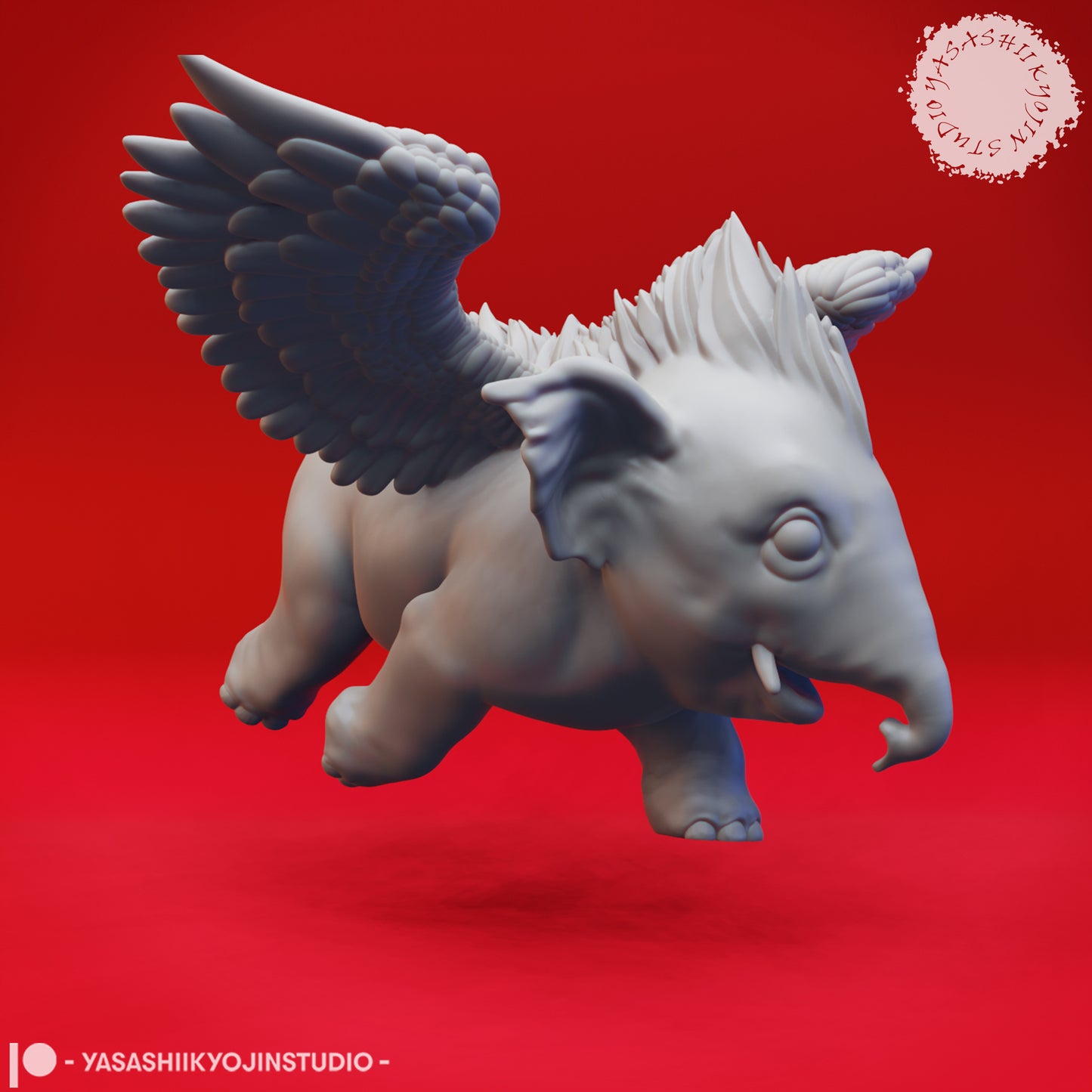 Hollyphant - Flying - Tabletop Miniature (Pre-Supported STL)