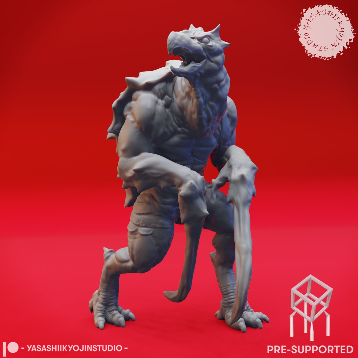 Hook Horror - Alert - Tabletop Miniature (Pre-Supported STL)