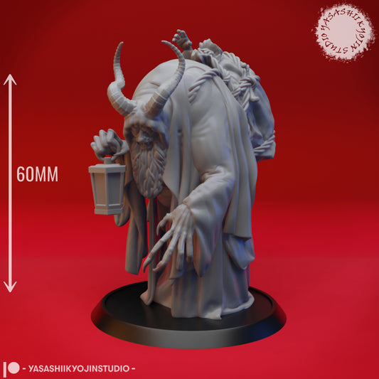 Krampus - 3D Printed Mini for Tabletop Gaming, Dungeons and Dragons, Pathfinder, Kings of War and other RPG's
