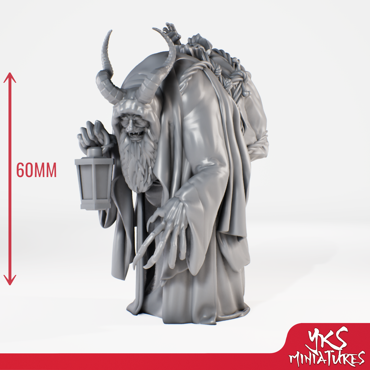 Krampus - 3D Printed Mini for Tabletop Gaming, Dungeons and Dragons, Pathfinder, Kings of War and other RPG's