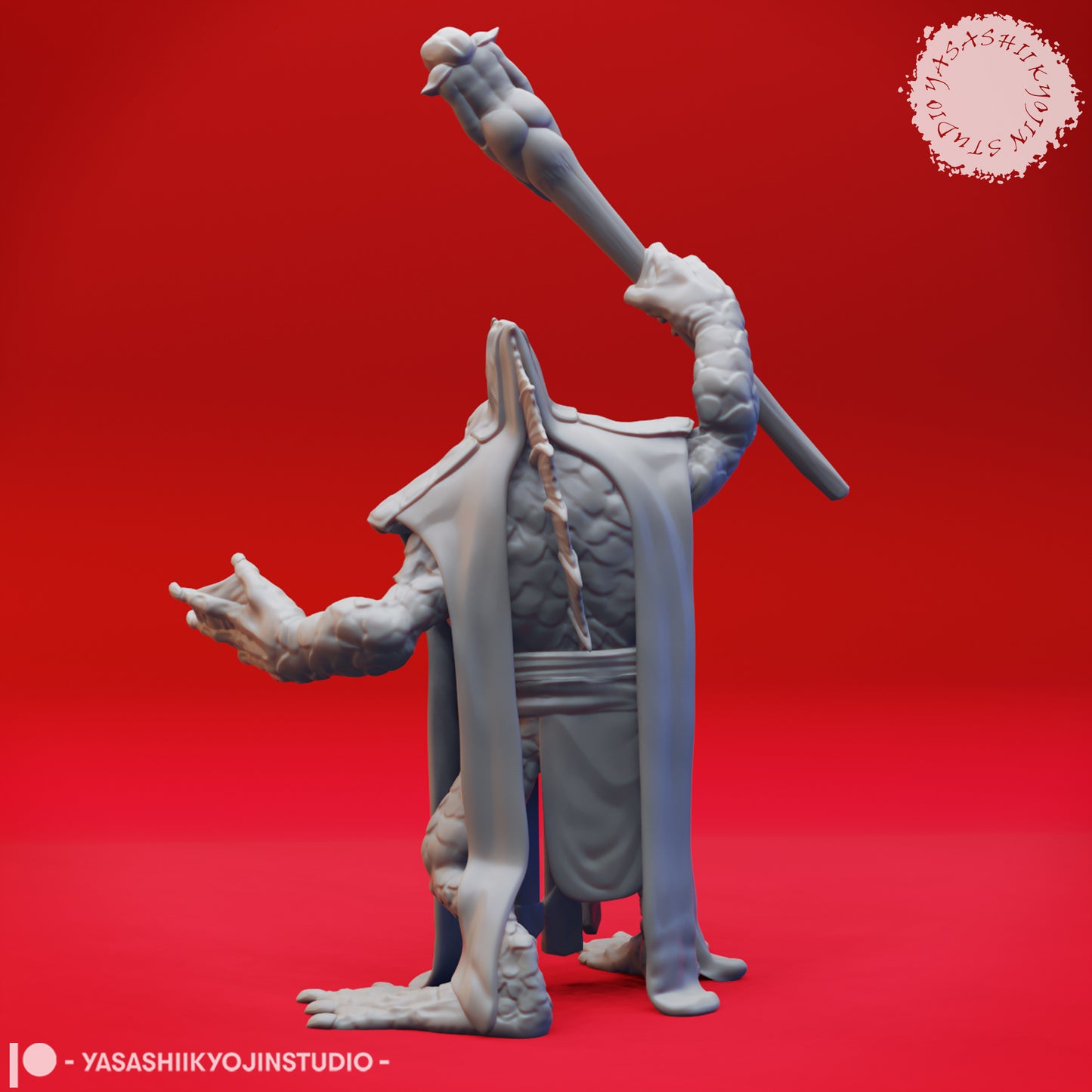 Kuo-Toa - Archpriest - 3D Printed Minis for Tabletop Gaming, Dungeons and Dragons, Pathfinder, Kings of War and other RPG's