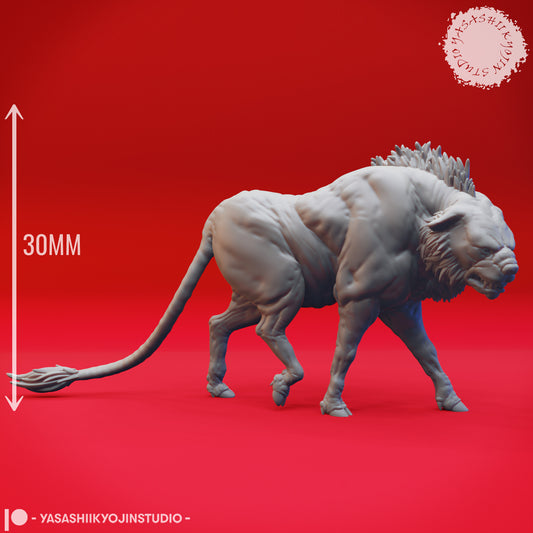 Leucrotta - Neutral - 3D Printed Mini for Tabletop Gaming, Dungeons and Dragons, Pathfinder, Kings of War and other RPG's