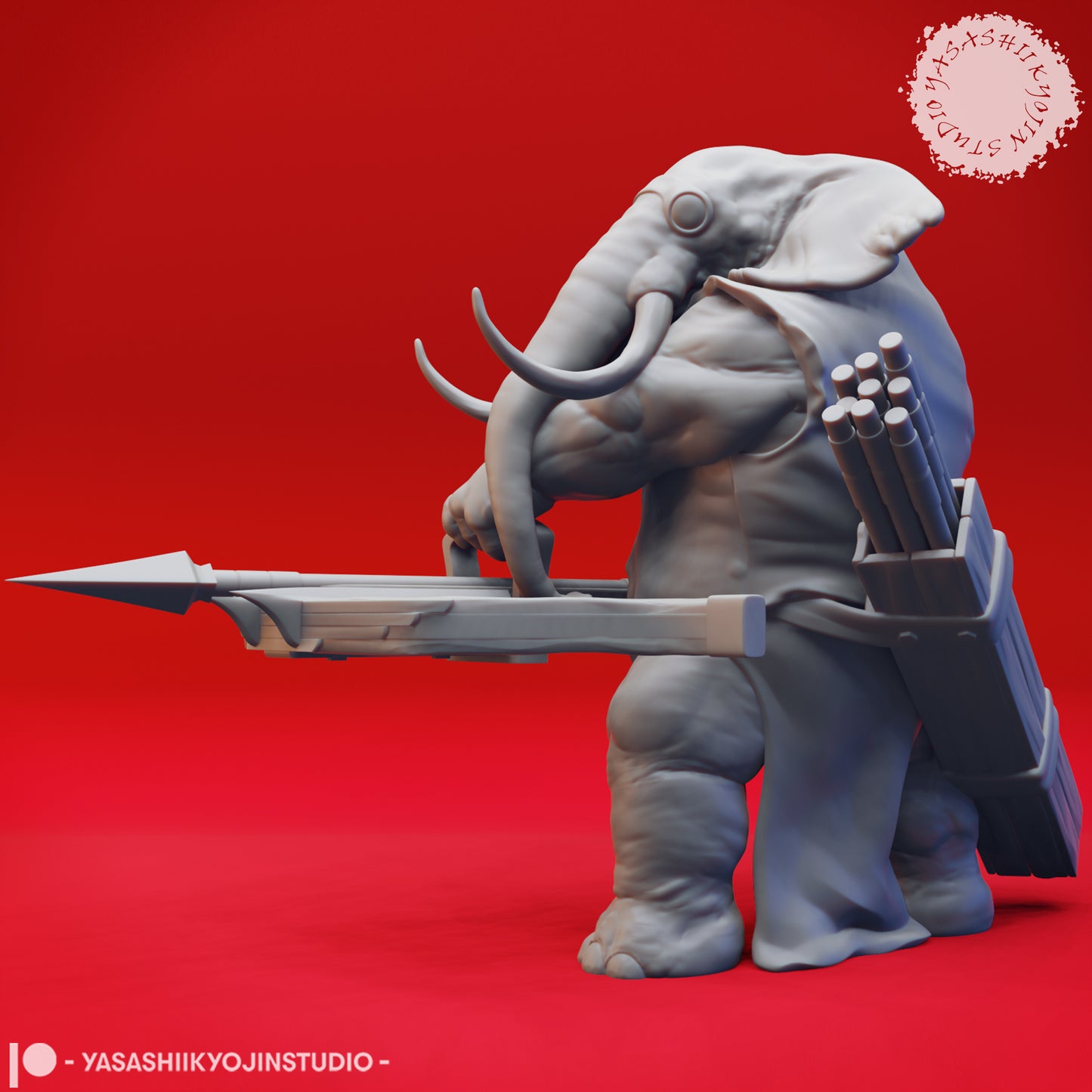 Loxodon Ranger - Tabletop Miniatures (Pre-Supported STL)