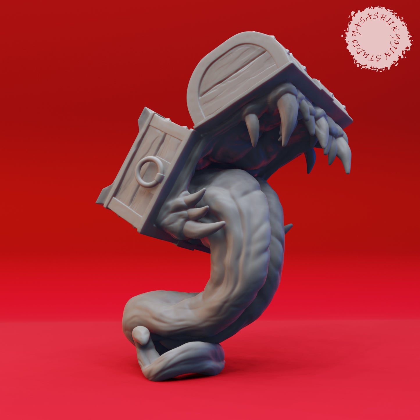 Mimic - Lunging - 3D Printed Mini for Tabletop Gaming, Dungeons and Dragons, Pathfinder, Kings of War and other RPG's