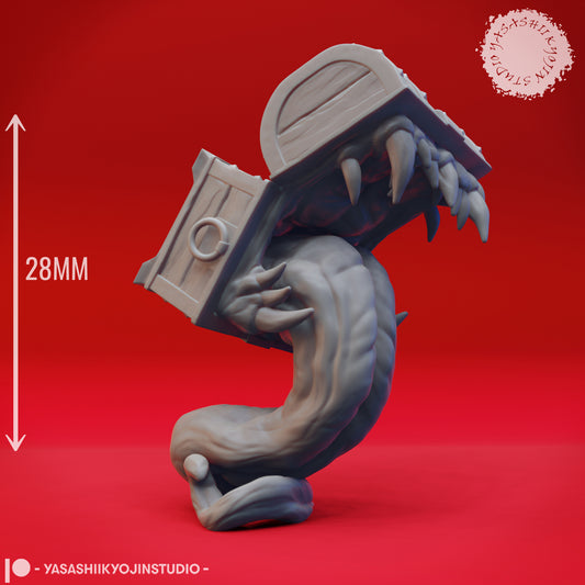 Mimic - Lunging - 3D Printed Mini for Tabletop Gaming, Dungeons and Dragons, Pathfinder, Kings of War and other RPG's