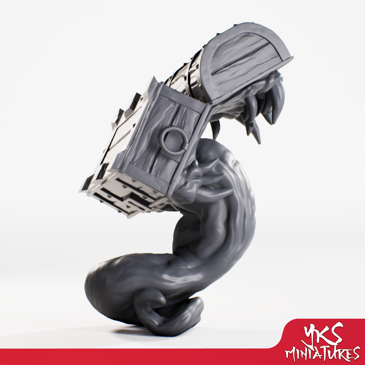 Mimic - Lunging - 3D Printed Mini for Tabletop Gaming, Dungeons and Dragons, Pathfinder, Kings of War and other RPG's