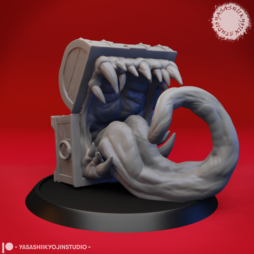 Mimic - Gaping - 3D Printed Mini for Tabletop Gaming, Dungeons and Dragons, Pathfinder, Kings of War and other RPG's