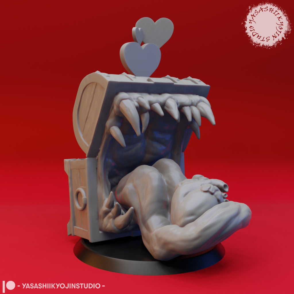 Mimic - Valentines - 3D Printed Mini for Tabletop Gaming, Dungeons and Dragons, Pathfinder, Kings of War and other RPG's