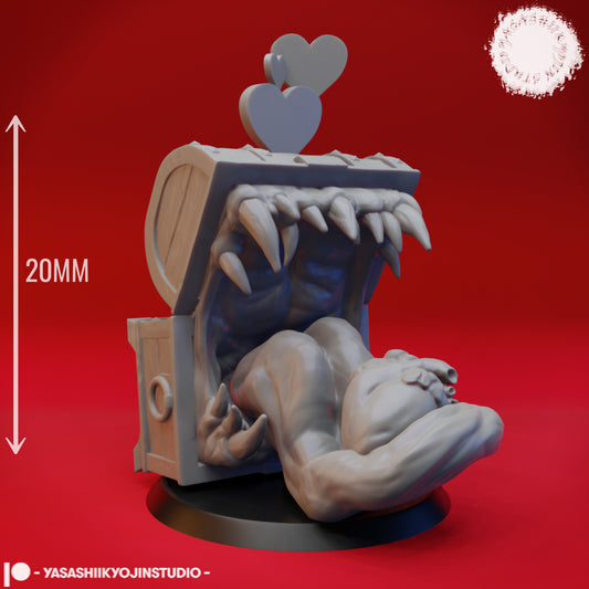 Mimic - Valentines - 3D Printed Mini for Tabletop Gaming, Dungeons and Dragons, Pathfinder, Kings of War and other RPG's