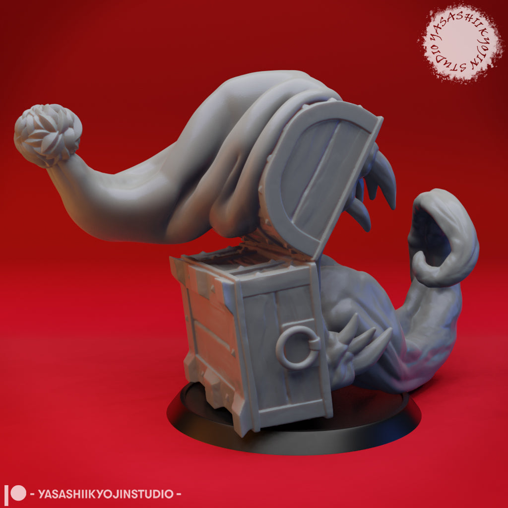 Mimic - Xmas - 3D Printed Mini for Tabletop Gaming, Dungeons and Dragons, Pathfinder, Kings of War and other RPG's