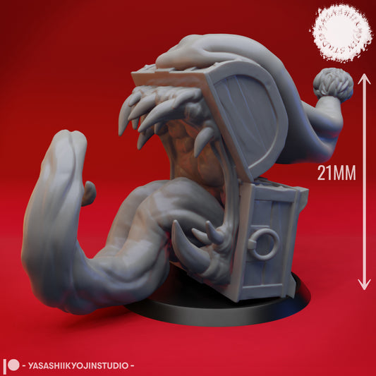 Mimic - Xmas - 3D Printed Mini for Tabletop Gaming, Dungeons and Dragons, Pathfinder, Kings of War and other RPG's