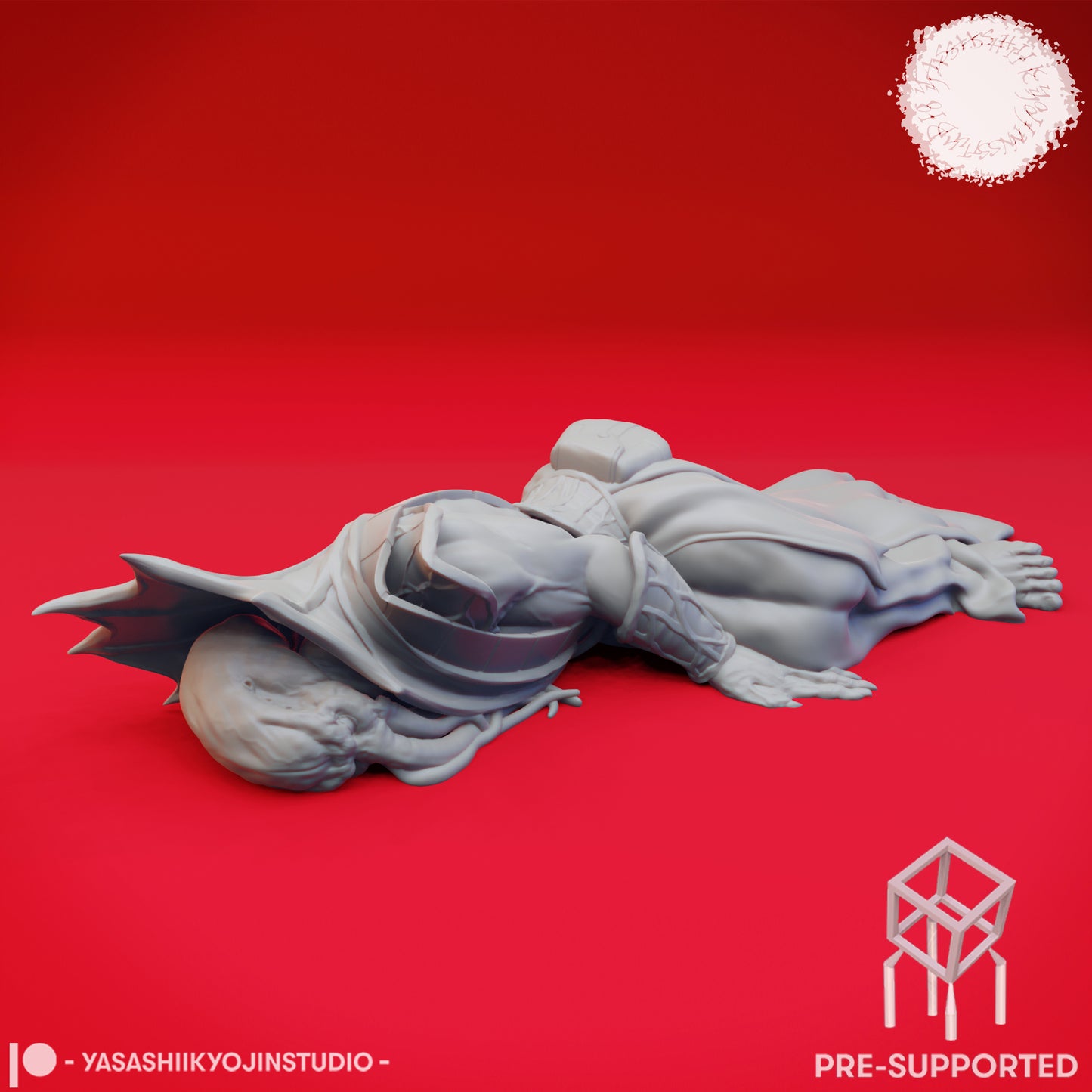 Mind Flayer - Defeated - Tabletop MIniature (Pre-Supported STL)